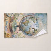Aangepaste Vintage Wereld Reis Kunst Sporten Handdoek (Handdoek)
