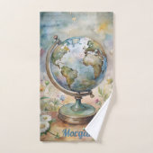 Aangepaste Vintage Wereld Reis Kunst Sporten Handdoek (Handdoek)