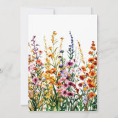 Aangepaste Vintage Wildflower 40e verjaardag Kaart (Achterkant)