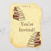 Aangepaste Vintages voor boekpartijen Kaart (Voorkant / Achterkant)