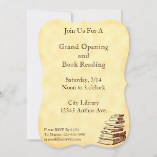 Aangepaste Vintages voor boekpartijen Kaart