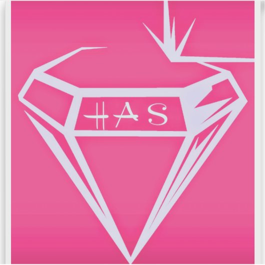 Aangepaste Vinyl Gesneden Logo Sticker door HAS Ju (Voorkant)