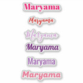 Aangepaste Vinyl Naam Stickers (Voorkant)