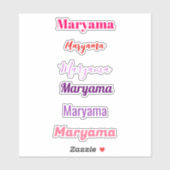 Aangepaste Vinyl Naam Stickers (Vel)