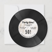 Aangepaste Vinyl Record Muziek Milestone Verjaarda Kaart (Voorkant)