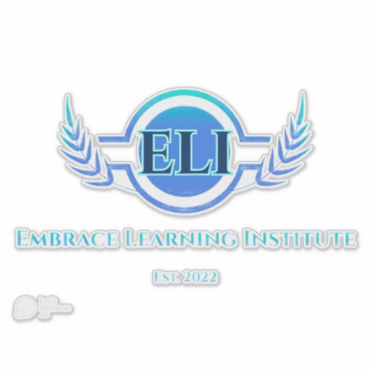 Aangepaste Vinyl Sticker – Embrace Learning Instit (Voorkant)