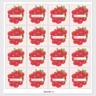 Aangepaste vinyl stickerlabels voor frambozenjam sticker