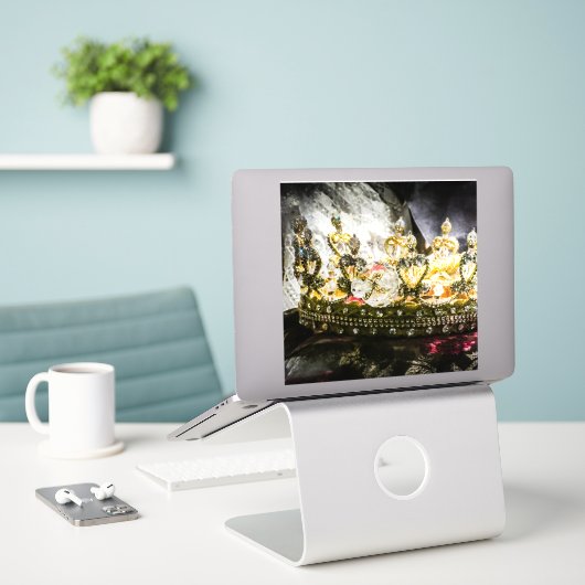 Aangepaste Vinyl Stickers: Ontwerp, Knip en Toepas Sticker (Laptop op bureau)