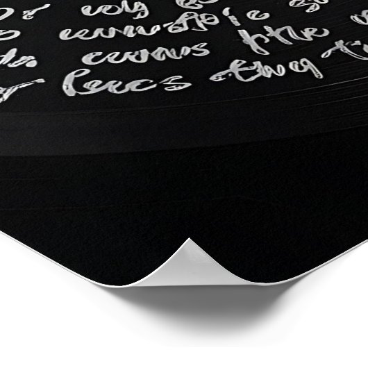 Aangepaste Vinyl Tekst Print, Gepersonaliseerde Mu Poster (Hoek)