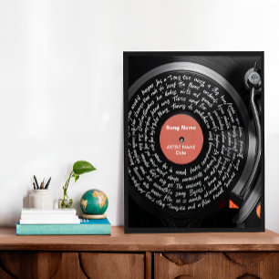 Aangepaste Vinyl Tekst Print, Gepersonaliseerde Mu Poster