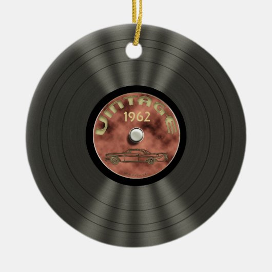 Aangepaste  vinylrecordversiering keramisch ornament (Voorkant)