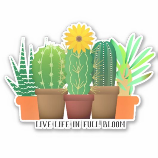 Aangepaste vinylSticker Cactus stimuleren Sticker (Voorkant)