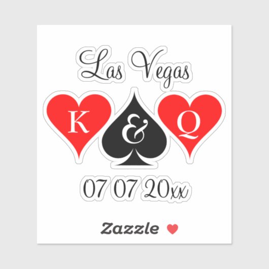 Aangepaste vinylstickers voor bruiloft in Las Vega Sticker (Vel)