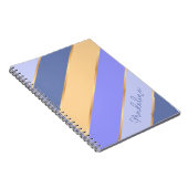 Aangepaste Violet Blauw Paarse Gele Gouden Art Str Notitieboek (Rechterzijde)