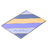 Aangepaste Violet Blauw Paarse Gele Gouden Art Str Notitieboek (Linkerzijde)