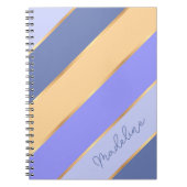 Aangepaste Violet Blauw Paarse Gele Gouden Art Str Notitieboek (Voorkant)