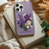 Aangepaste Violet Boeket Bloemen Telefoonhoes voor Case-Mate iPhone Case