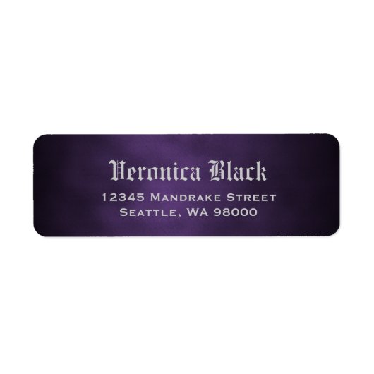 Aangepaste Violet Gothic Ombre Adreslabels Etiket (Voorkant)