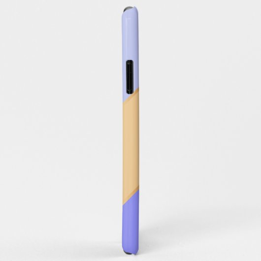 Aangepaste Violet Paarse Blauwe Pastel Gele Strepe Case-Mate iPhone Case (Achterkant/rechts)