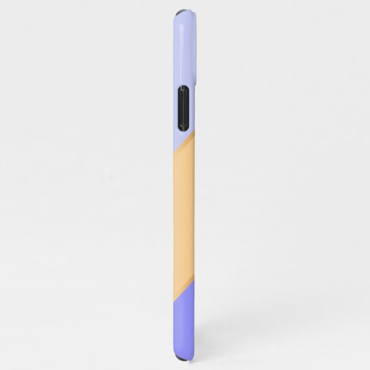 Aangepaste Violet Paarse Blauwe Pastel Gele Strepe iPhone Hoesje (Rechterkant)