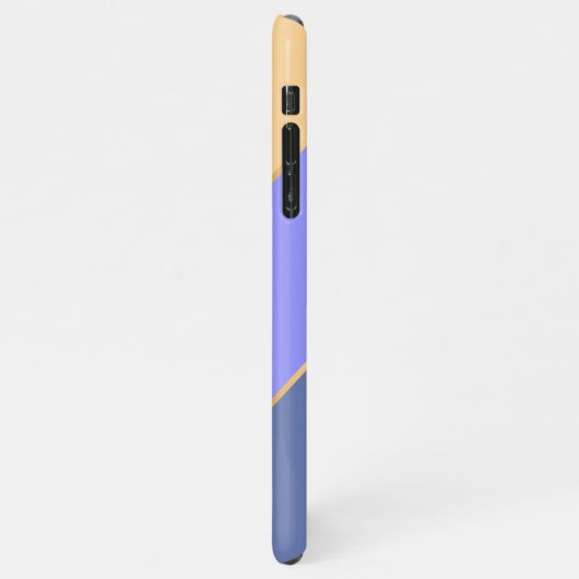 Aangepaste Violet Paarse Blauwe Pastel Gele Strepe iPhone Hoesje (Linkerkant)