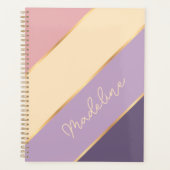 Aangepaste Violet Paarse Blush Roze Goud Art Strip Planner (Voorkant)