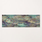 Aangepaste Violet Paarse tapes Blauwgroen Stripes  Yogamat (Voorkant (horizontaal))