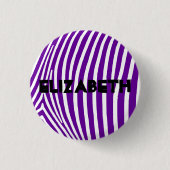 Aangepaste Violet Paarse Zebra Stripes Ronde Button 3,2 Cm (Voorkant)