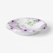 Aangepaste Violet Waterverf Flowers Papieren Kommen (Gebogen)