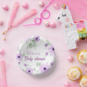 Aangepaste Violet Waterverf Flowers Papieren Kommen (Feest)