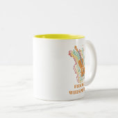 Aangepaste  violist Wisperer Tweekleurige Koffiemok (Voorkant rechts)