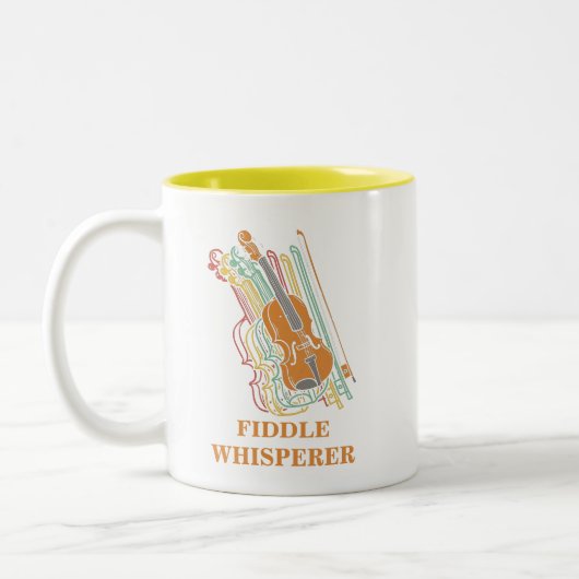 Aangepaste  violist Wisperer Tweekleurige Koffiemok (Links)