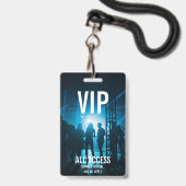 Aangepaste VIP All-Access Concert Event Pas Vrouw Badge (Voorzijde met lanyard)