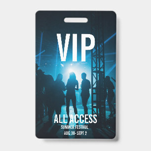 Aangepaste VIP All-Access Concert Event Pas Vrouw Badge
