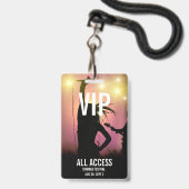 Aangepaste VIP All-Access Concert Event Pas Vrouw Badge (Voorzijde met lanyard)