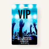 Aangepaste VIP All-Access Concert Event Pass Badge (Voorkant)