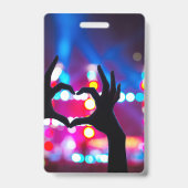 Aangepaste VIP All-Access Concert Event Pass Heart Badge (Achterkant)