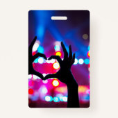 Aangepaste VIP All-Access Concert Event Pass Heart Badge (Achterkant)
