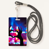Aangepaste VIP All-Access Concert Event Pass Heart Badge (Achterkant met draagriem)