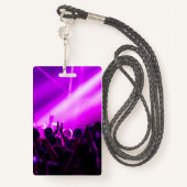 Aangepaste VIP All-Access Concert Event Pass Paars Badge (Achterkant met draagriem)