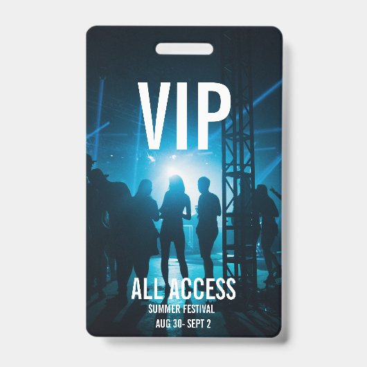 Aangepaste VIP All-Access Concert Event Pass Vrouw Badge (Voorkant)