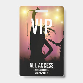 Aangepaste VIP All-Access Concert Event Pass Vrouw Badge