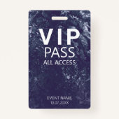 Aangepaste VIP All Access Event Blue Marble Badge (Voorkant)