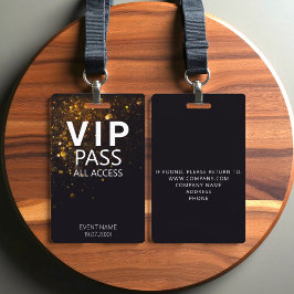 Aangepaste VIP All Access Event Bokeh Glitter Badg Badge