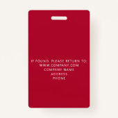 Aangepaste VIP All Access Event Bokeh Orbs Rood Badge (Achterkant)