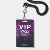 Aangepaste VIP All Access Event Concert Paarse Badge (Voorkant met koord)