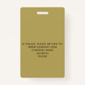 Aangepaste VIP All Access Event Gold Foil badge (Achterkant)