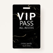 Aangepaste VIP All Access Event Marbling Badge (Voorkant)