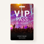 Aangepaste VIP All Access Event Paars Badge (Voorkant)