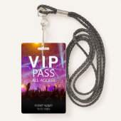 Aangepaste VIP All Access Event Paars Badge (Voorkant met draagriem)